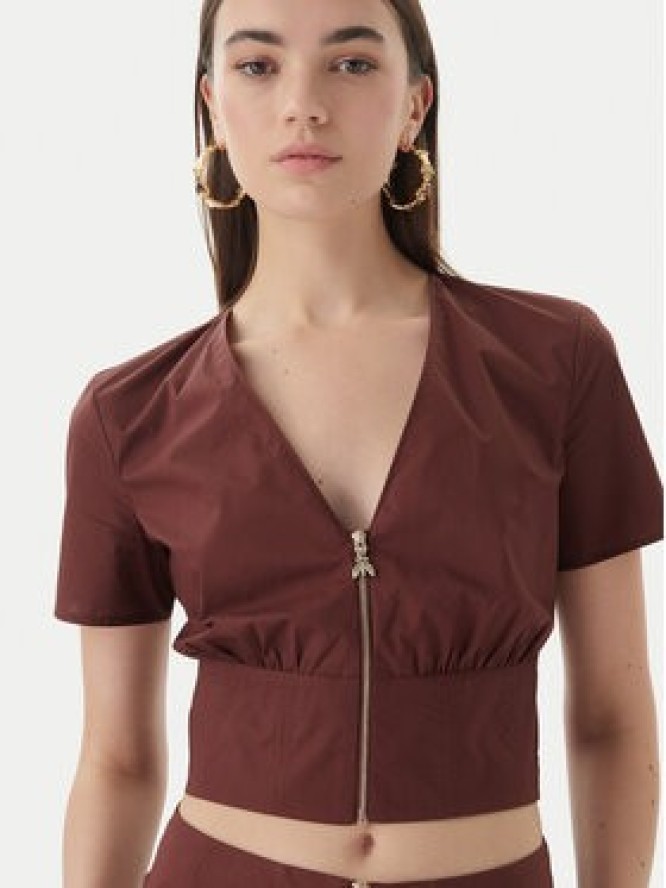 Patrizia Pepe Bluzka 2C1672/A9B9-B887 Brązowy ciemny Regular Fit