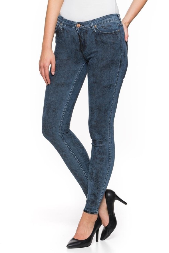 SPODNIE DAMSKIE LEE SKIN TO SKIN BLACK FOIL L528WSSY