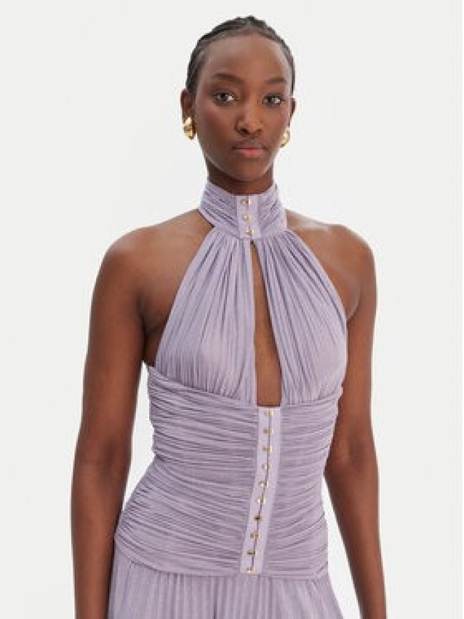 Elisabetta Franchi Sukienka wieczorowa AB-R18-61E2-V760 Fioletowy Regular Fit