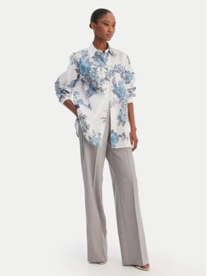 Marella Spodnie materiałowe Giunchi 2613131101 Szary Straight Fit