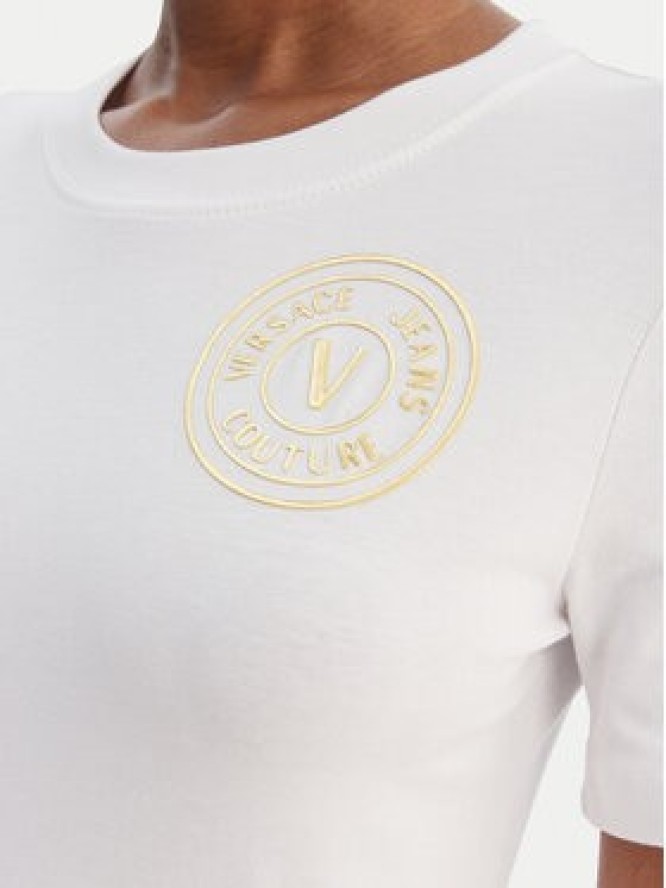 Versace Jeans Couture Sukienka codzienna 80HAOT02 CJ03T Biały Slim Fit