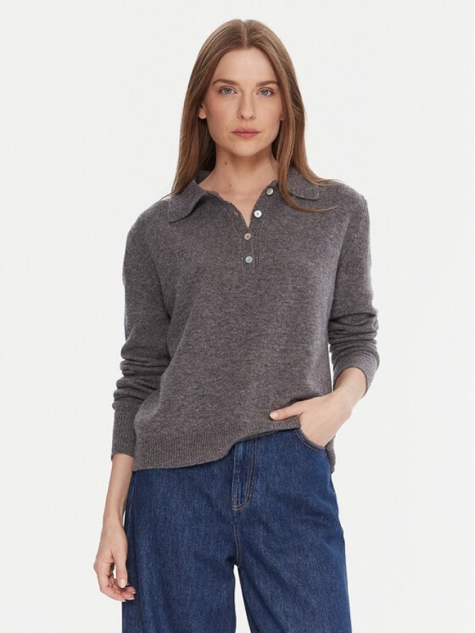 Kontatto Sweter 3M0977C Szary Regular Fit