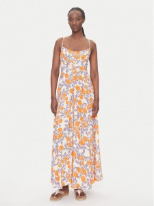 Maaji Sukienka letnia Western Orange Flower Sia PT2748CLD001 Pomarańczowy Regular Fit
