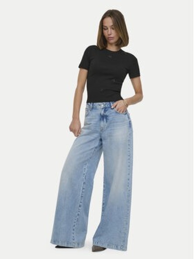 ONLY T-Shirt Femke 15369336 Czarny Slim Fit