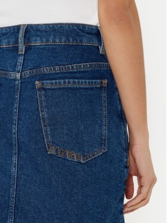 HUGO Spódnica jeansowa mini Gavade 50530320 Niebieski Slim Fit
