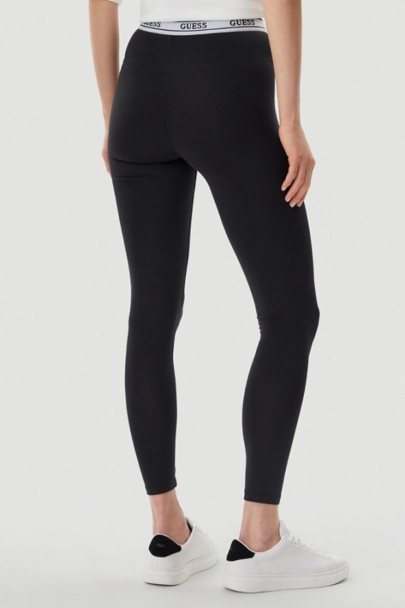 GUESS Czarne legginsy damskie Aline, Rozmiar S