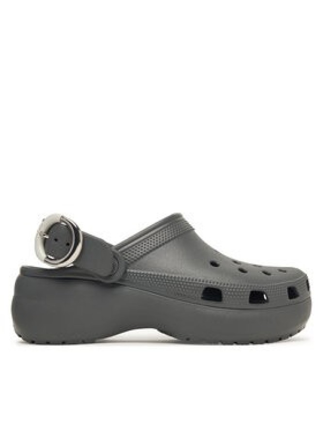 Crocs Klapki Classic Platform Buckle Clog 213230 Szary