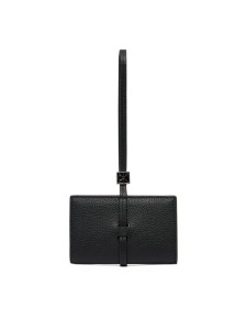 Calvin Klein Portfel Emblem Hw Pebble Wallet On Strap LV04F1130G Czarny