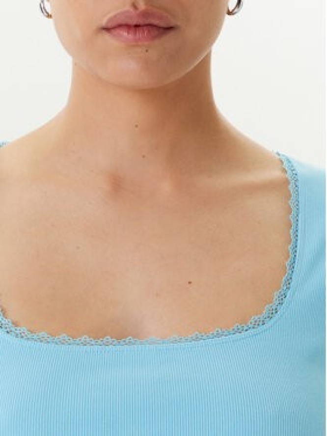 Morgan T-Shirt 232-DLUBI Turkusowy Slim Fit