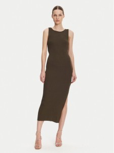 Guess Sukienka dzianinowa W5GK47 Z3L10 Brązowy Regular Fit