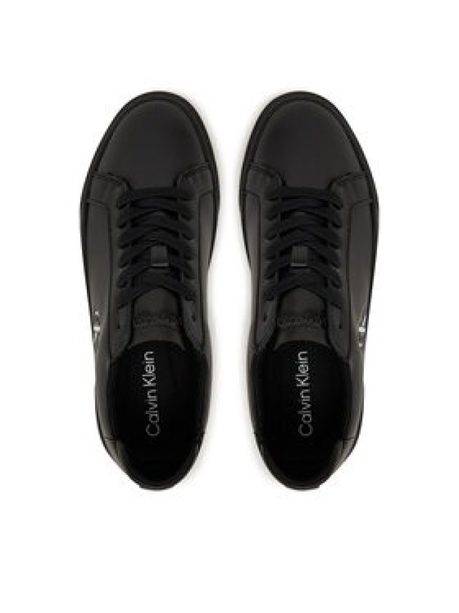Calvin Klein Sneakersy Basket Cupsole Laceup Lth Ml YW0YW01945 Czarny