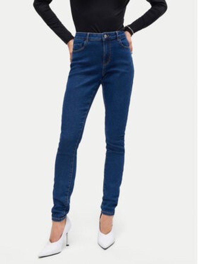 Vero Moda Jeansy Elly 10310613 Granatowy Skinny Fit