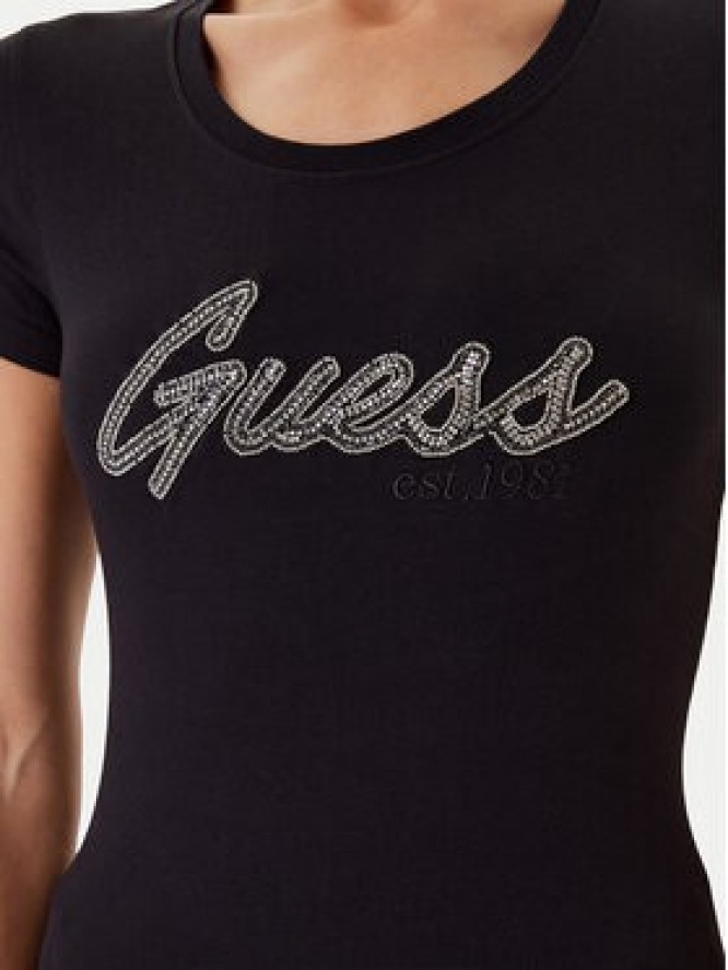Guess T-Shirt W5YI16 J1314 Czarny Regular Fit