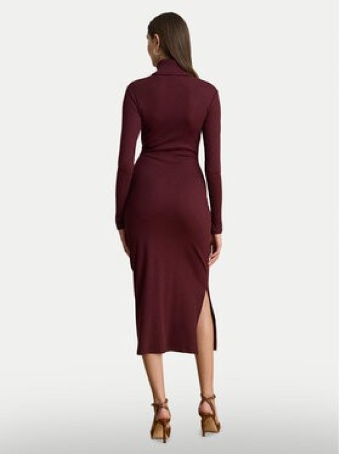LAUREN RALPH LAUREN Sukienka dzianinowa 200980028006 Bordowy Slim Fit