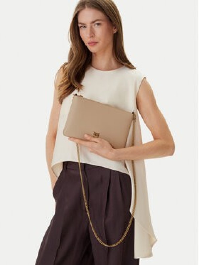 PINKO Torebka Flat Classic AI 25-26 PCPL 100455 A0F1 Beżowy