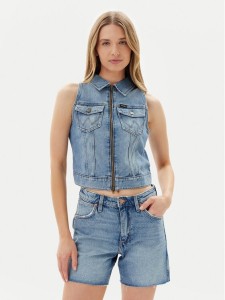 Wrangler Kamizelka 112362590 Niebieski Slim Fit