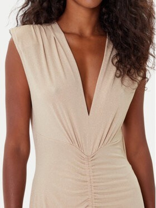 Rinascimento Sukienka koktajlowa CFC0126181003 Złoty Slim Fit