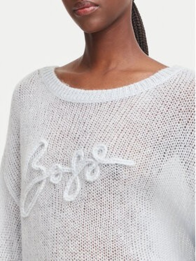 BOSS Sweter C_Farazena 50570093 Niebieski jasny Regular Fit