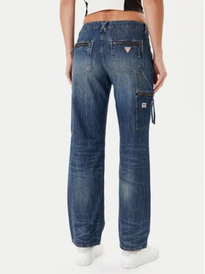 Guess Jeansy W5YA2E D5R0D Granatowy Straight Leg
