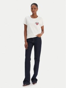 Liu Jo Sport T-Shirt TF5275 JS923 Écru Regular Fit