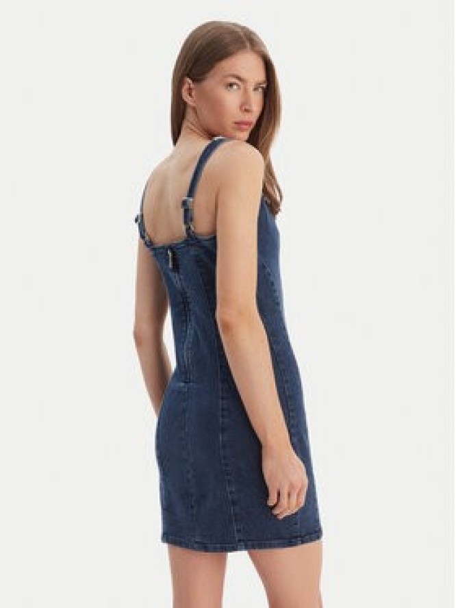 Guess Sukienka jeansowa W6RK69 D55M0 Niebieski Regular Fit