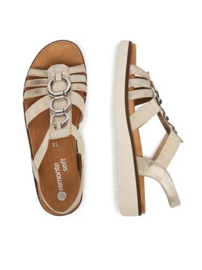 Remonte Sandały D2073-60 Złoty