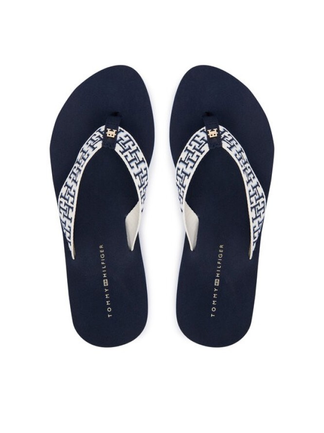 Tommy Hilfiger Japonki Mono Wedge Summer Sandal FW0FW09696 Granatowy