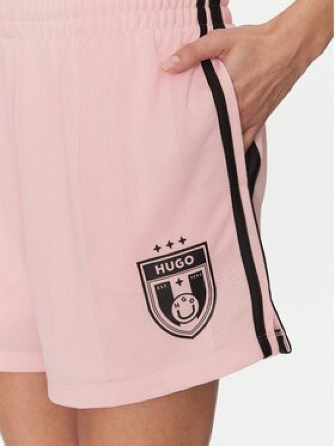 HUGO Szorty materiałowe 50537439 Różowy Regular Fit