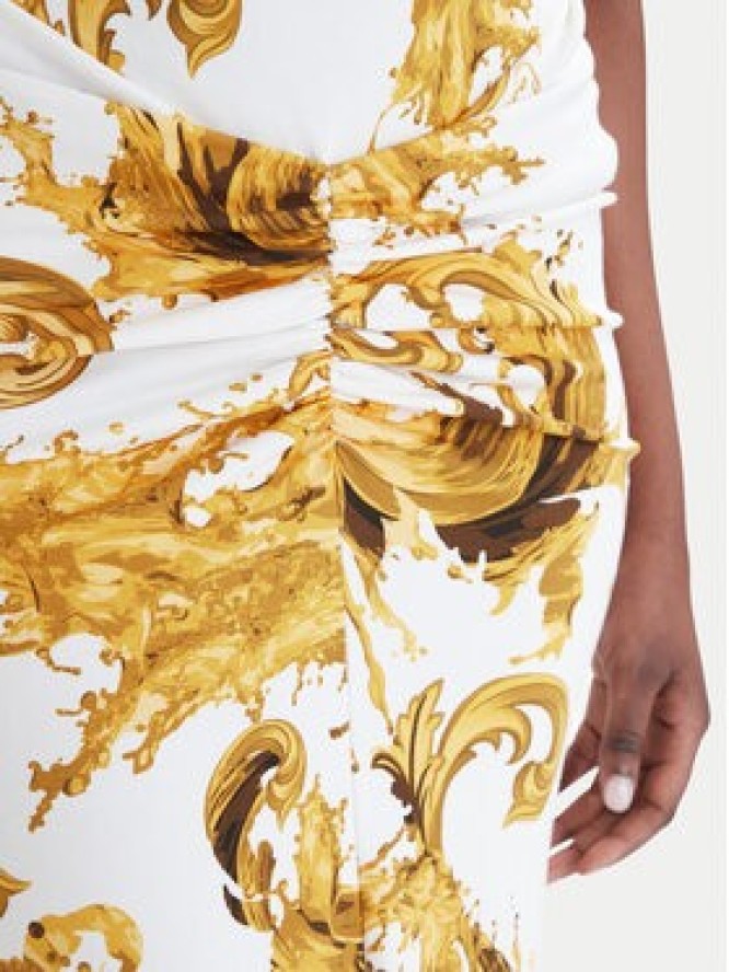 Versace Jeans Couture Sukienka codzienna 80HAO970 JS550 Biały Slim Fit