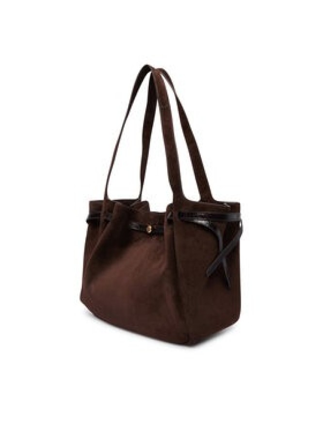 Tory Burch Torebka Romy Suede Tote 186348 Brązowy