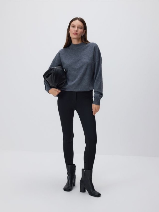 Legginsy z wiskozą - czarny