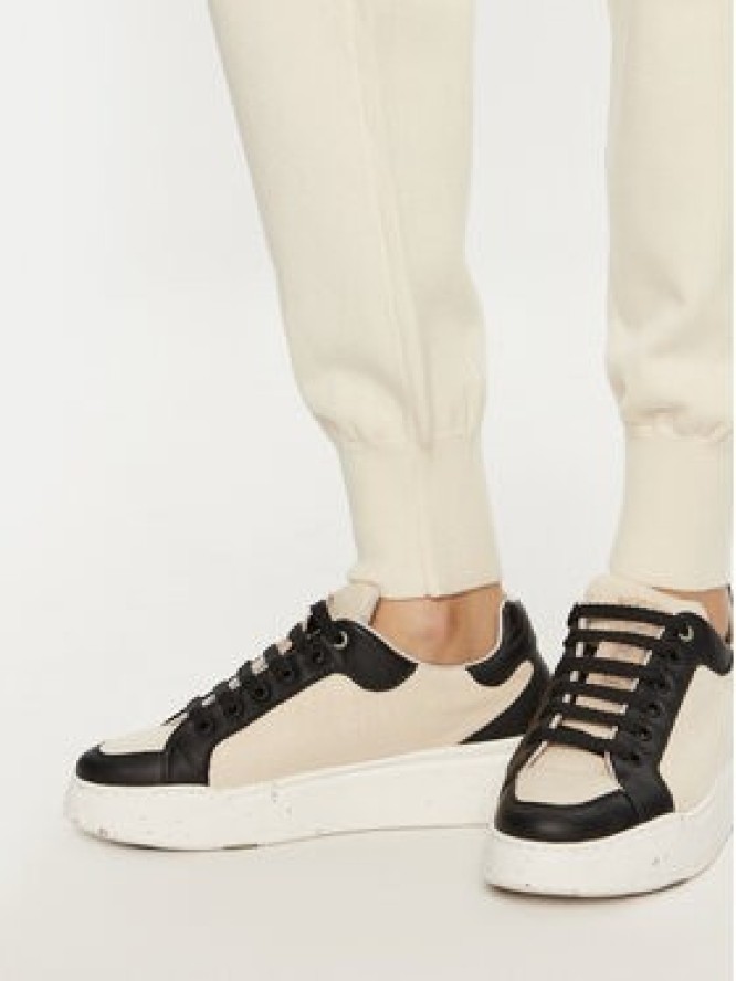 REPLAY Spodnie dresowe DK3302.000.G23372 Écru Regular Fit