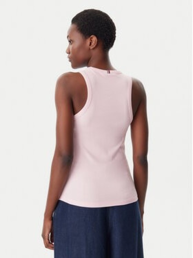 Tommy Hilfiger Top WW0WW38635 Różowy Slim Fit