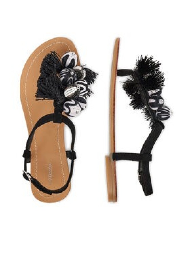 DeeZee Sandały F103-100 Czarny