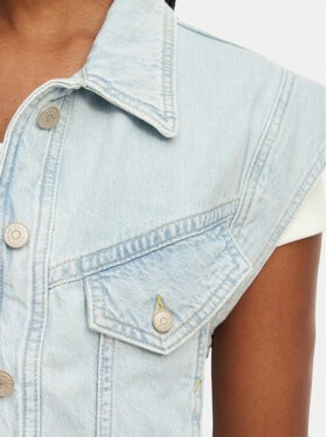 BOSS Kamizelka C Vest 1.0 50561036 Niebieski jasny Boxy Fit