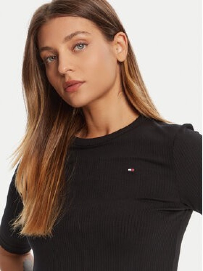 Tommy Hilfiger Bluzka WW0WW47308 Czarny Slim Fit