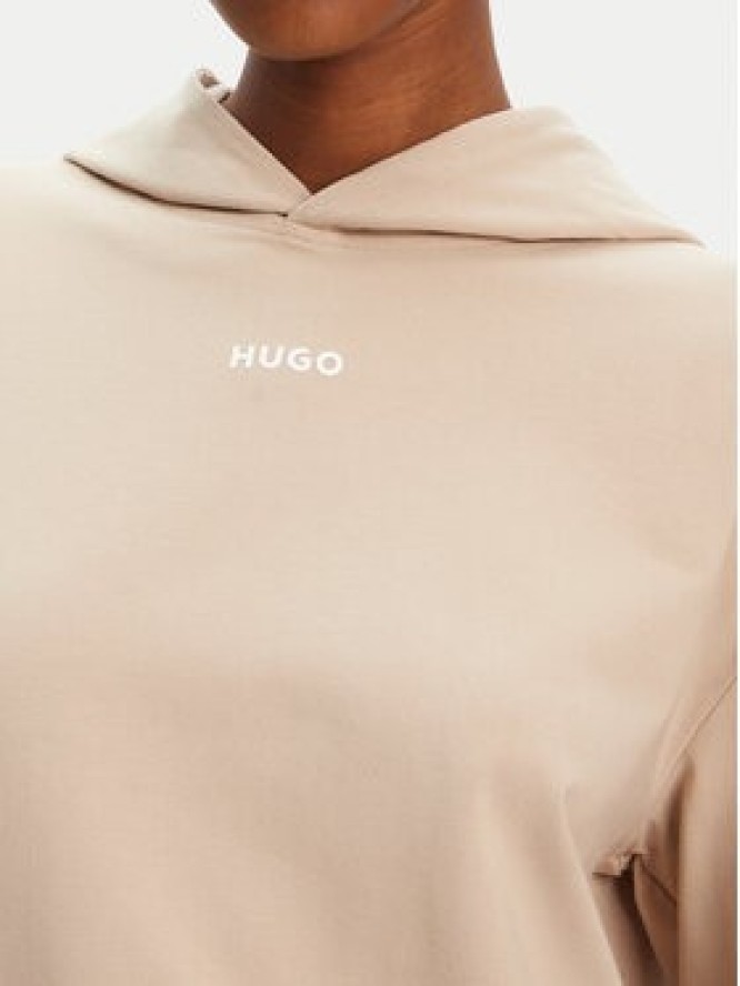 HUGO Bluza 50490594 Beżowy Regular Fit