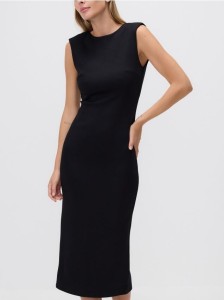 Sukienka midi z wiskozą - czarny