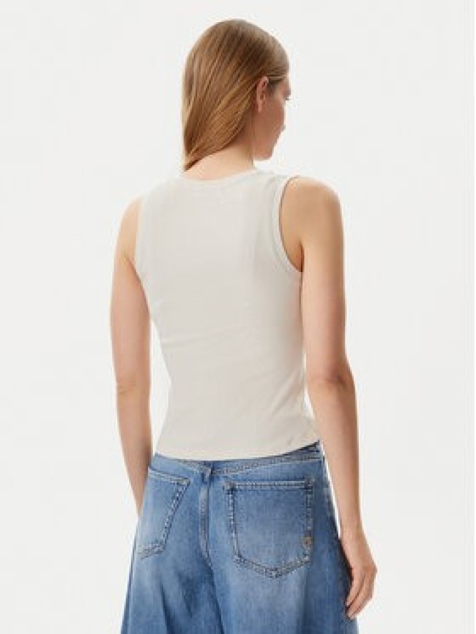 Tommy Jeans Top DW0DW21369 Beżowy Slim Fit