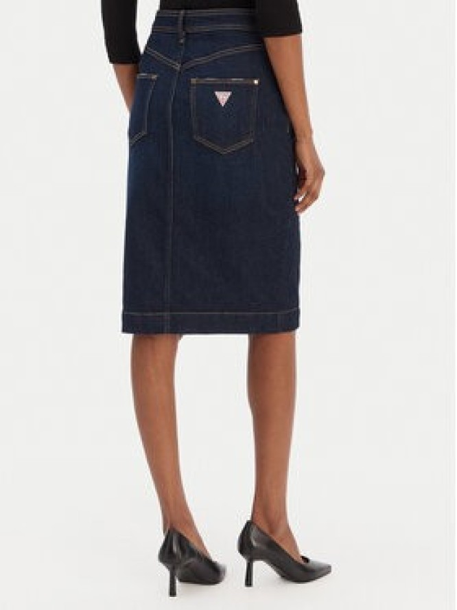Guess Spódnica jeansowa W6RD0U D6881 Granatowy Regular Fit