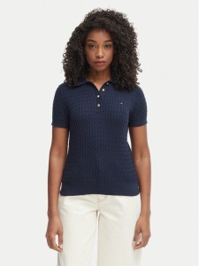 Tommy Hilfiger Polo WW0WW41474 Granatowy Regular Fit