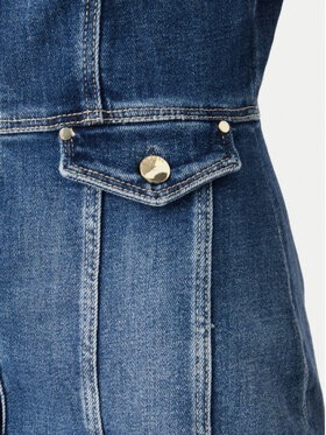 Guess Sukienka jeansowa W6YK24 D1763 Niebieski Slim Fit