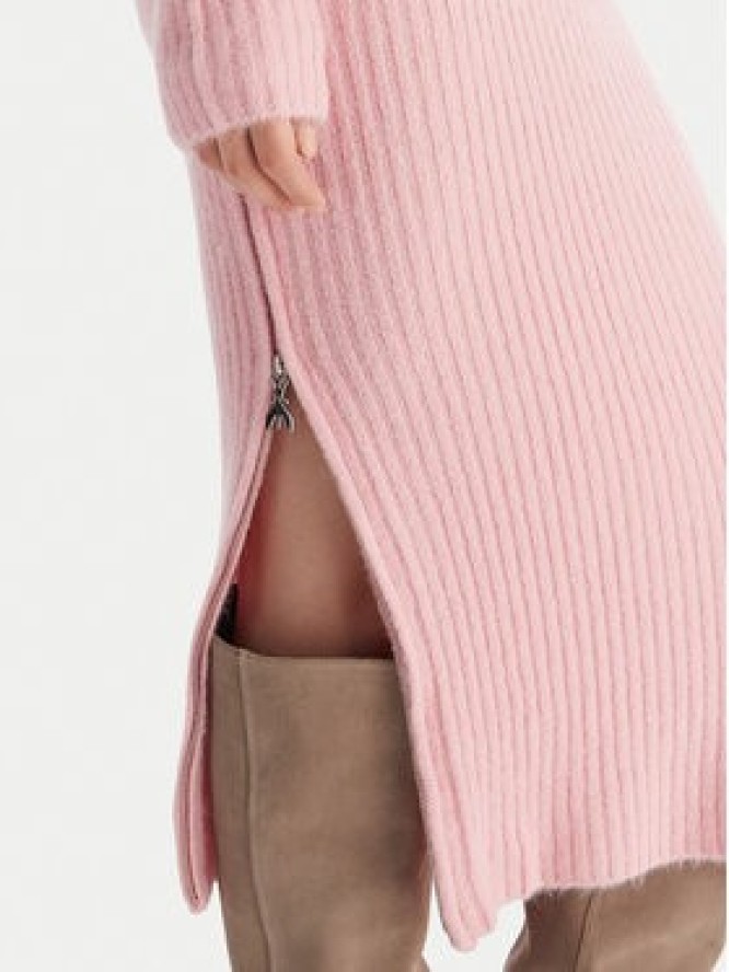 Patrizia Pepe Sukienka dzianinowa 2A2996 K294 Różowy Regular Fit