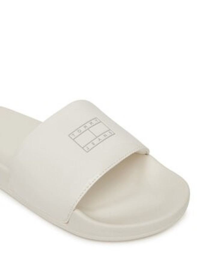 Tommy Jeans Klapki Flag Pool Slide Patent EN0EN02901 Biały