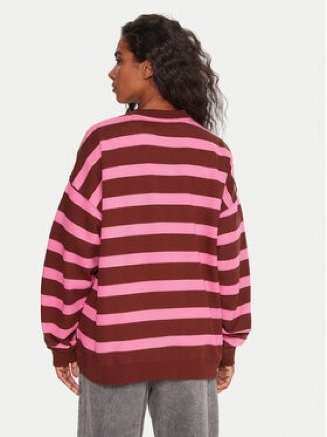 Roxy Bluza Strictly Stripes ERJFT05004 Różowy Oversize