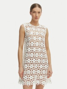 MICHAEL Michael Kors Sukienka letnia MS683CWKNE Biały Slim Fit