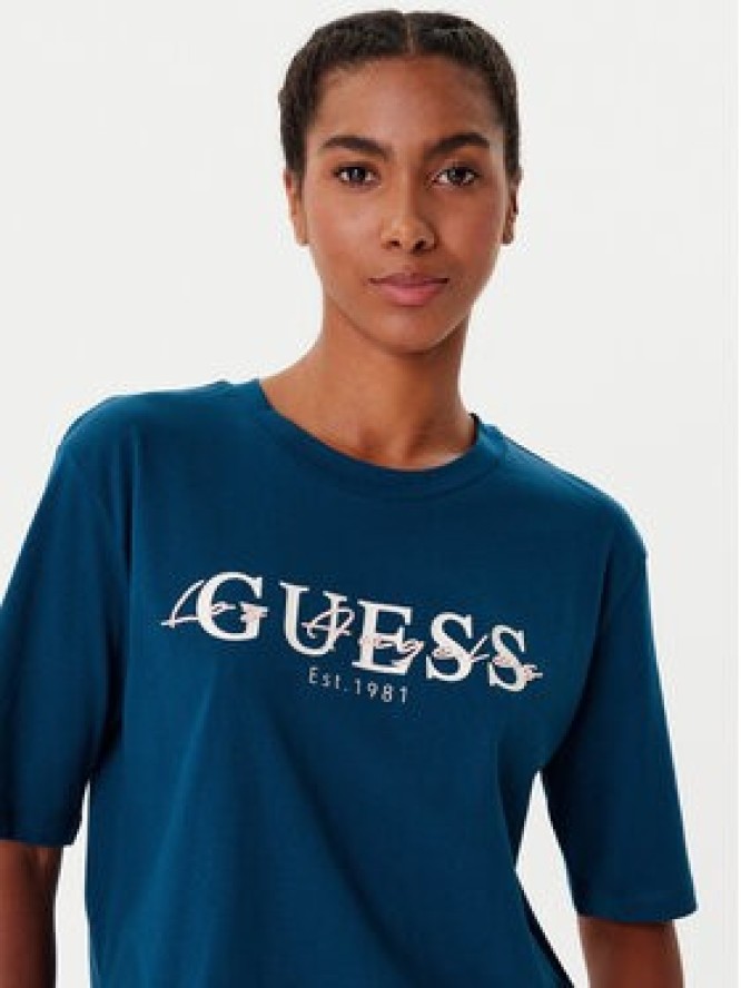 Guess T-Shirt V5YI02 I3Z14 Niebieski Boxy Fit