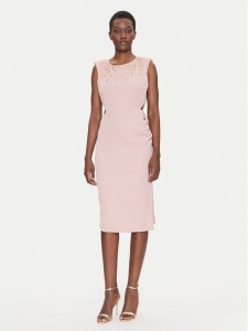Fracomina Sukienka koktajlowa FQ25SD2004W47601 Różowy Slim Fit