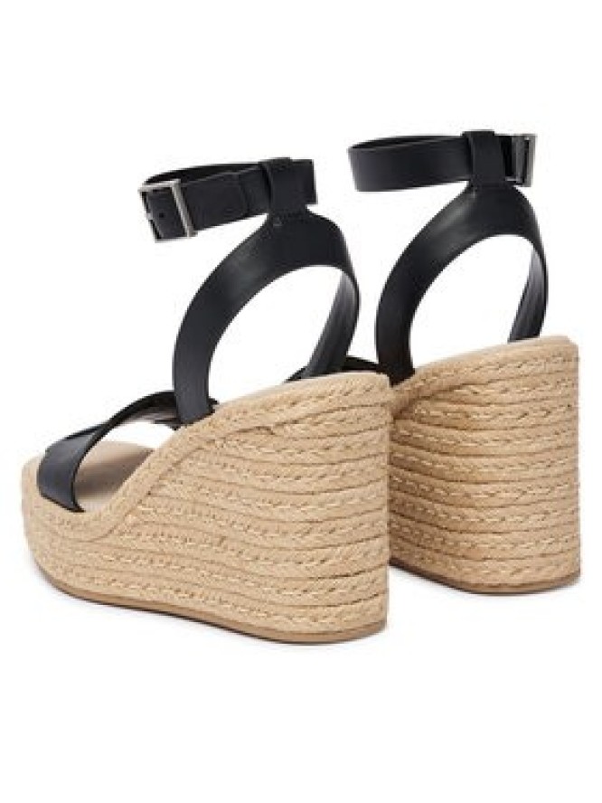Calvin Klein Espadryle Wedge Espad 70 Embl Lth HW0HW02897 Czarny