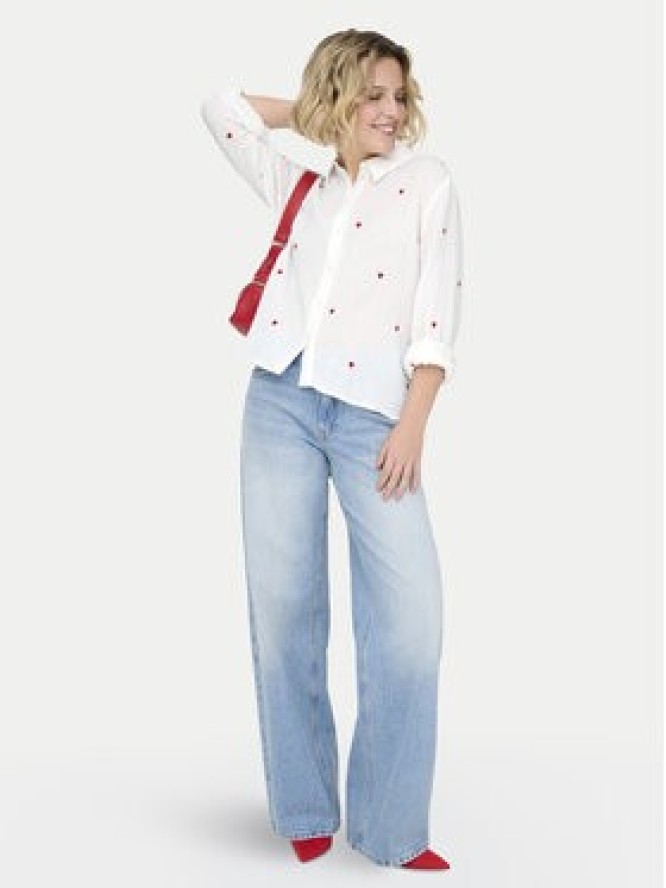 ONLY Koszula Heart 15332482 Biały Regular Fit